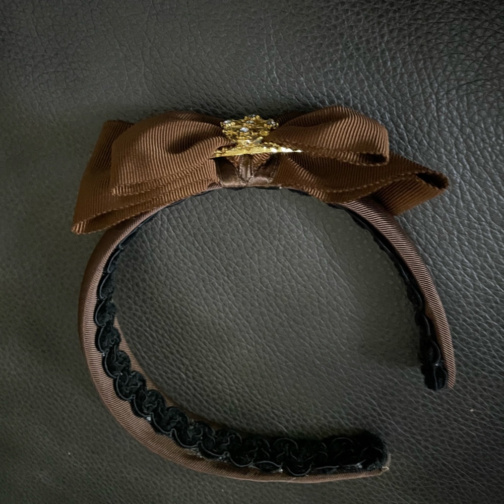Cherry Chau Padded Satin Headband with Swarovski Crystal (Bow Design)